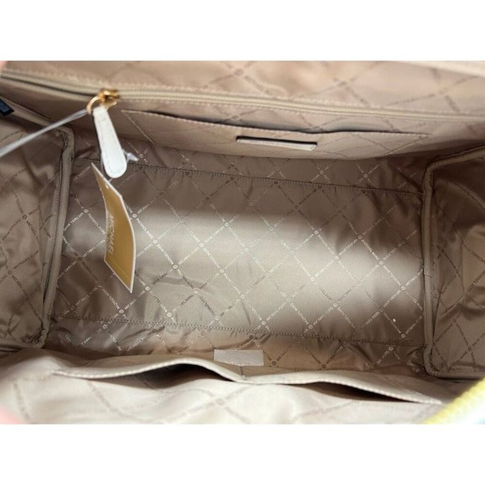 Michael Kors weekender travel bag top zip large jet set girls travel light cream - Picture 10 of 11